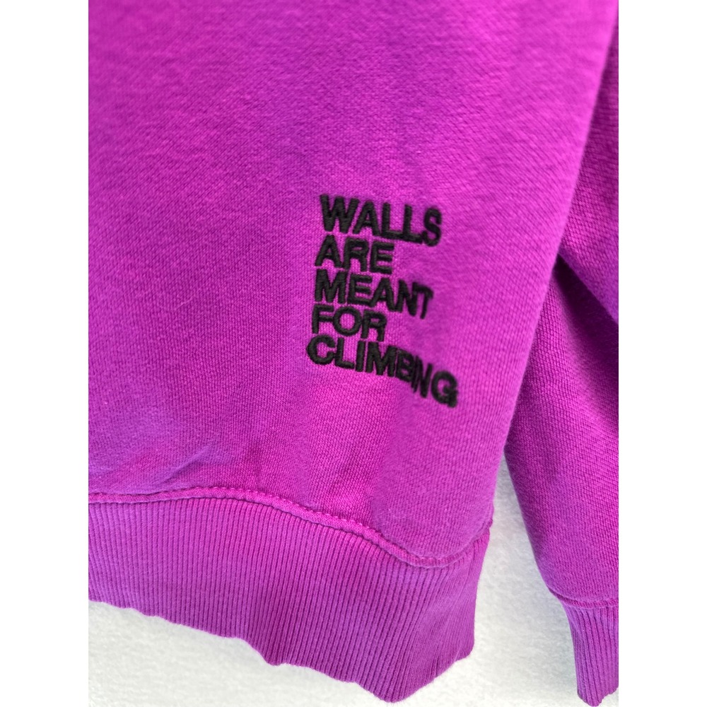 The North Face Hoodie Womens XXL Purple Walls Are Meant For Climbing Graphic - Picture 4 of 13